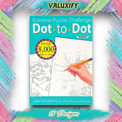 EXTREME DOT TO DOT PUZZLES BOOKS for adults CHALLENGING PUZZLES book Dot to Dot