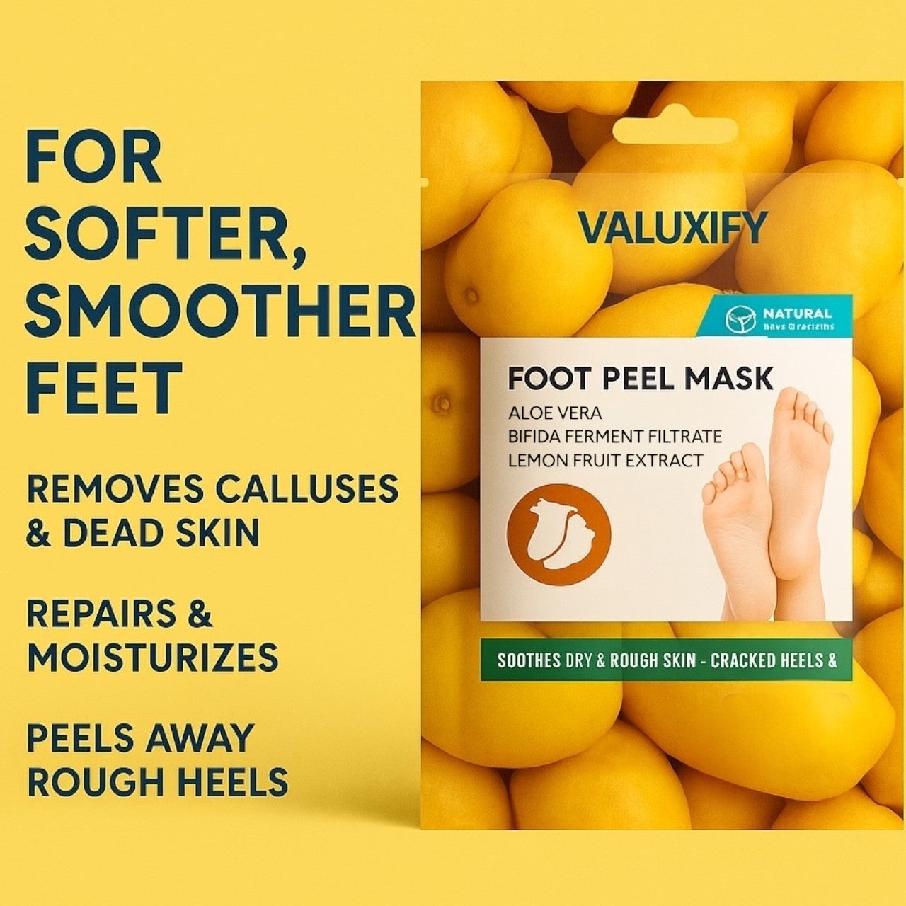 3 Lemon Exfoliating Foot Peel Masks