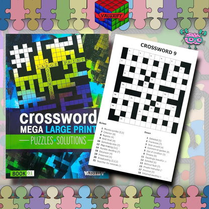 A4 Cross Word Search  Puzzle Mega Large Print  Books Quiz Puzzle Adult