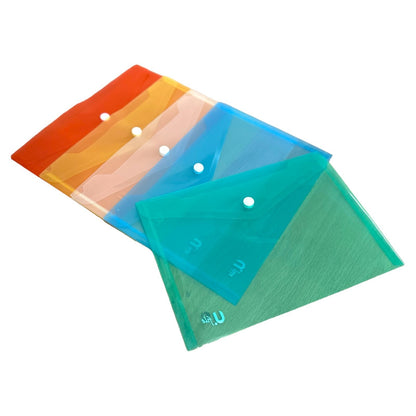 A5 Plastic Wallets Document Wallet Files Folders Filing School Office Home 5pk