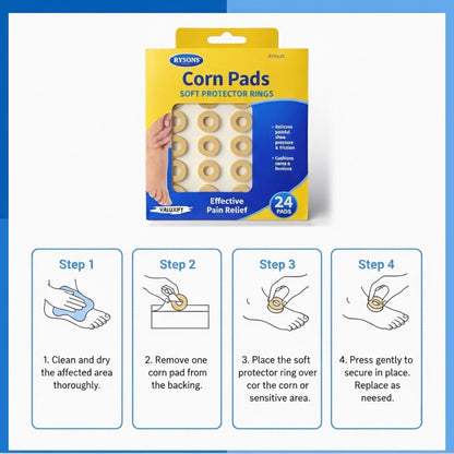 Corn Pads Foam Cushions Adhesive Rings Pain Relief Protective Foot Plasters Bulk