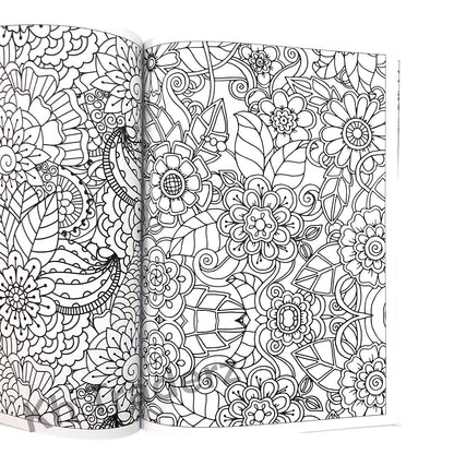 ADULT  COLOURING BOOK ANTI-STRESS Zen FUN  Colour Therapy ALL AGES MIND CALMING