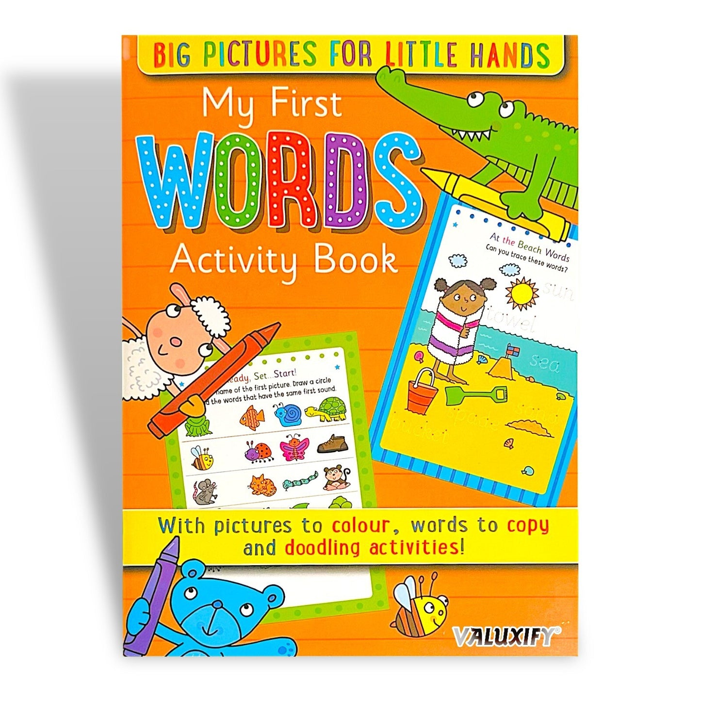 6X KIDS ACTIVITY FIRST LEARNING BOOKS WORDS OPPOSITES ANIMALS ABC 123 SHAPES