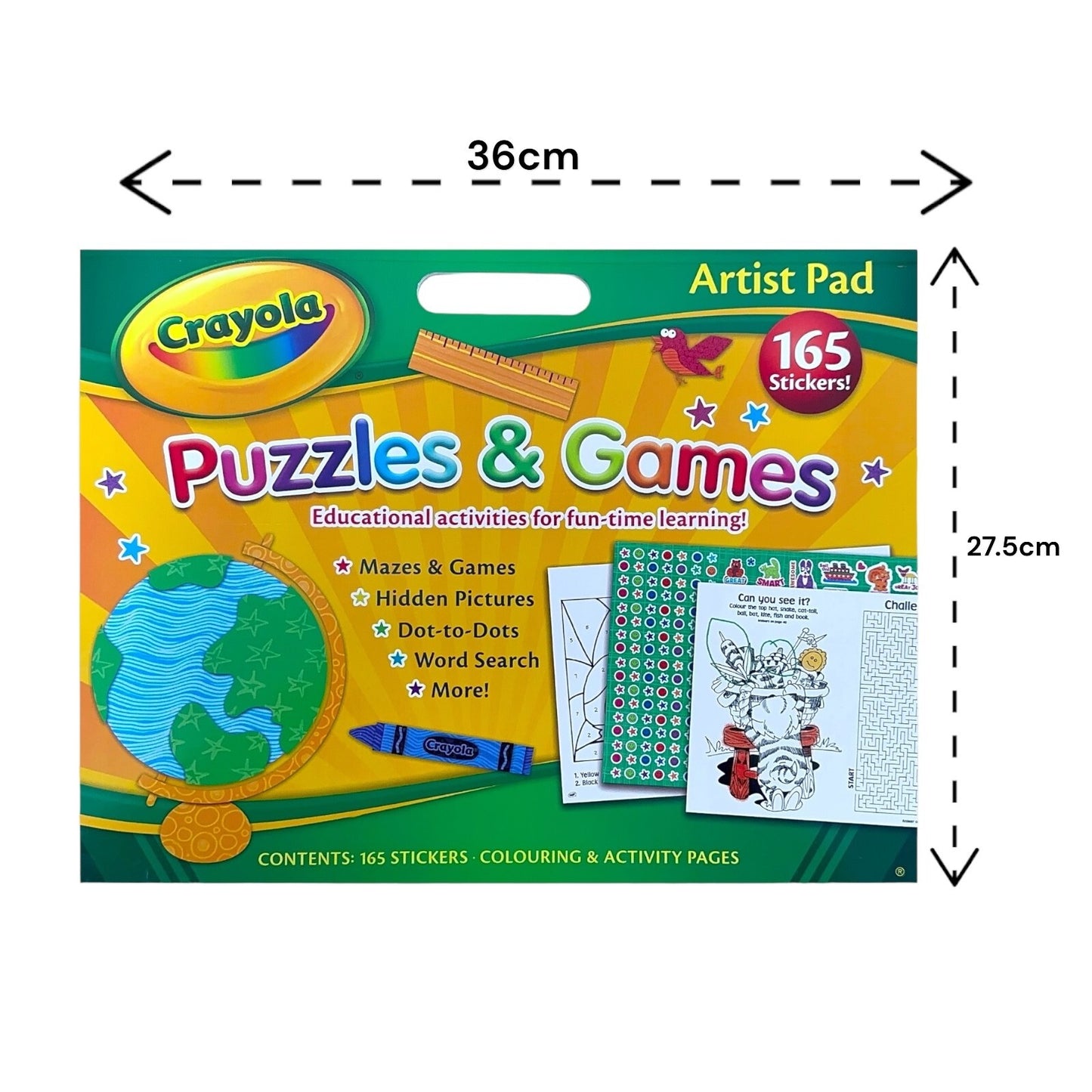 Crayola Artist Pad Puzzles Games & Stickers Colouring book Creative Set