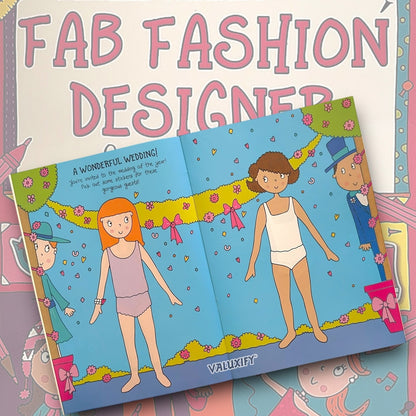 2x Fashion Sticker Books A4 Girls Fun Kids Books Show Activity Stickers Dress Up