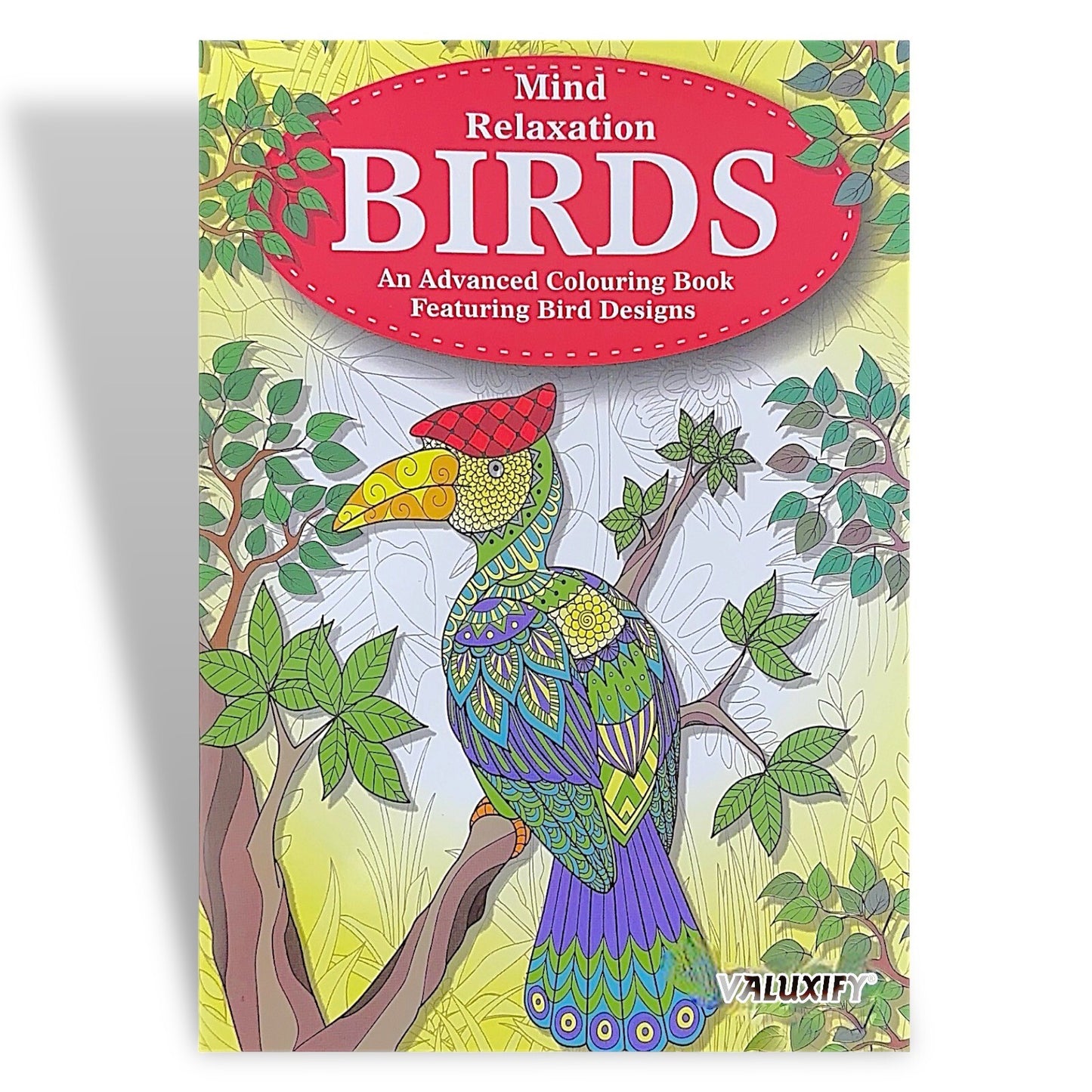 Adult COLOURING BOOK  Birds  MIND RELAXING Advance Adult Colour Therapy A4