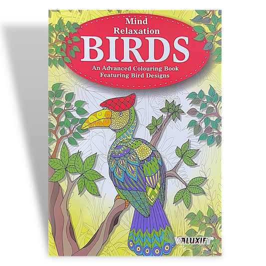 Adult COLOURING BOOK  Birds  MIND RELAXING Advance Adult Colour Therapy A4