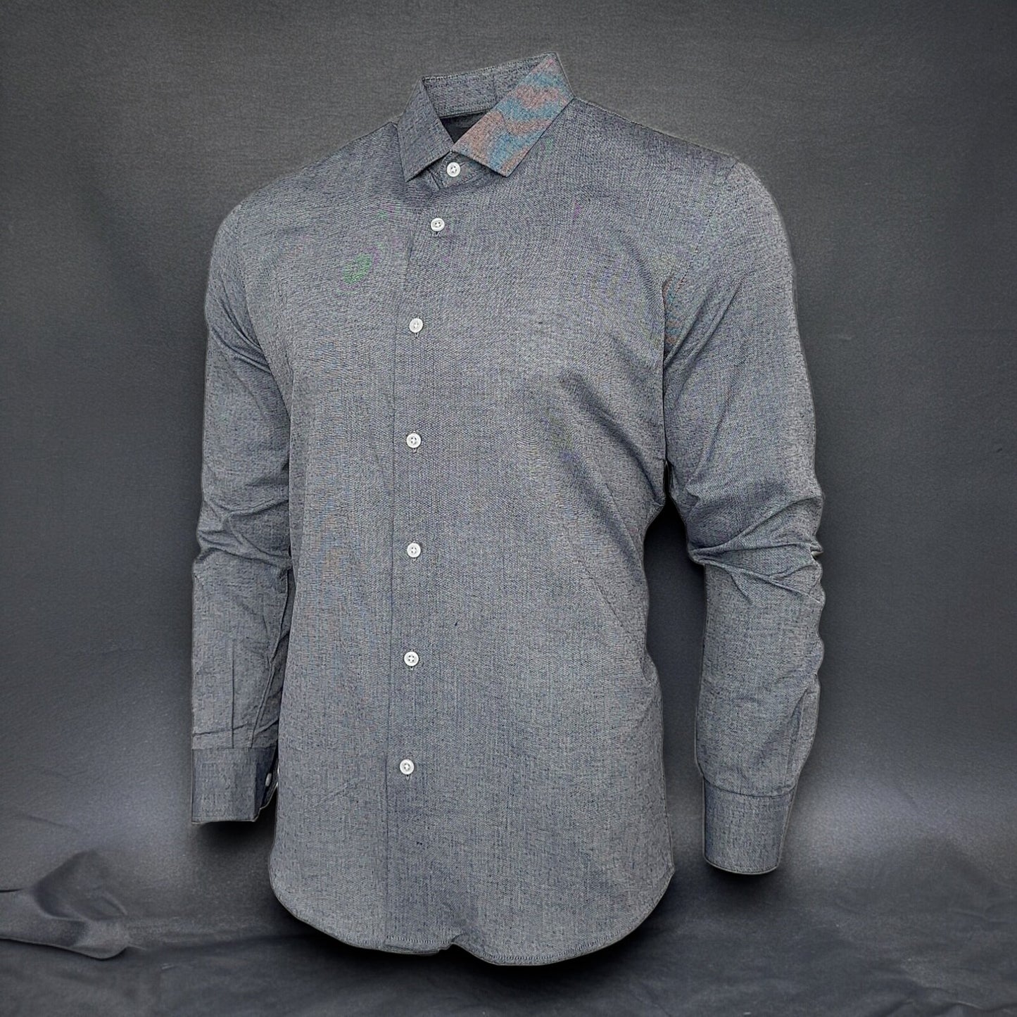 Men’s Slim Fit Shirt Long Sleeve Shirt Work Home Office Casual Formal Shirt