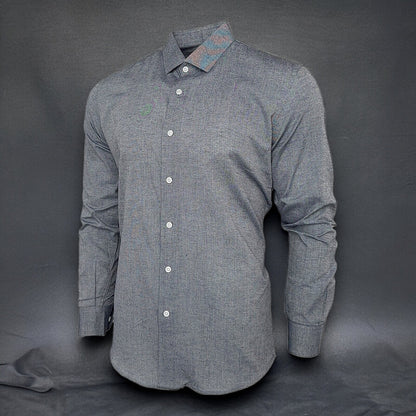 Men’s Slim Fit Shirt Long Sleeve Shirt Work Home Office Casual Formal Shirt