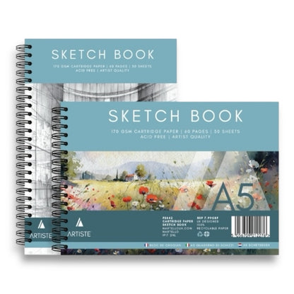 2  A5 Artist Sketch Book Artist Drawing Doodling Sketching Book Art Craft Spiral