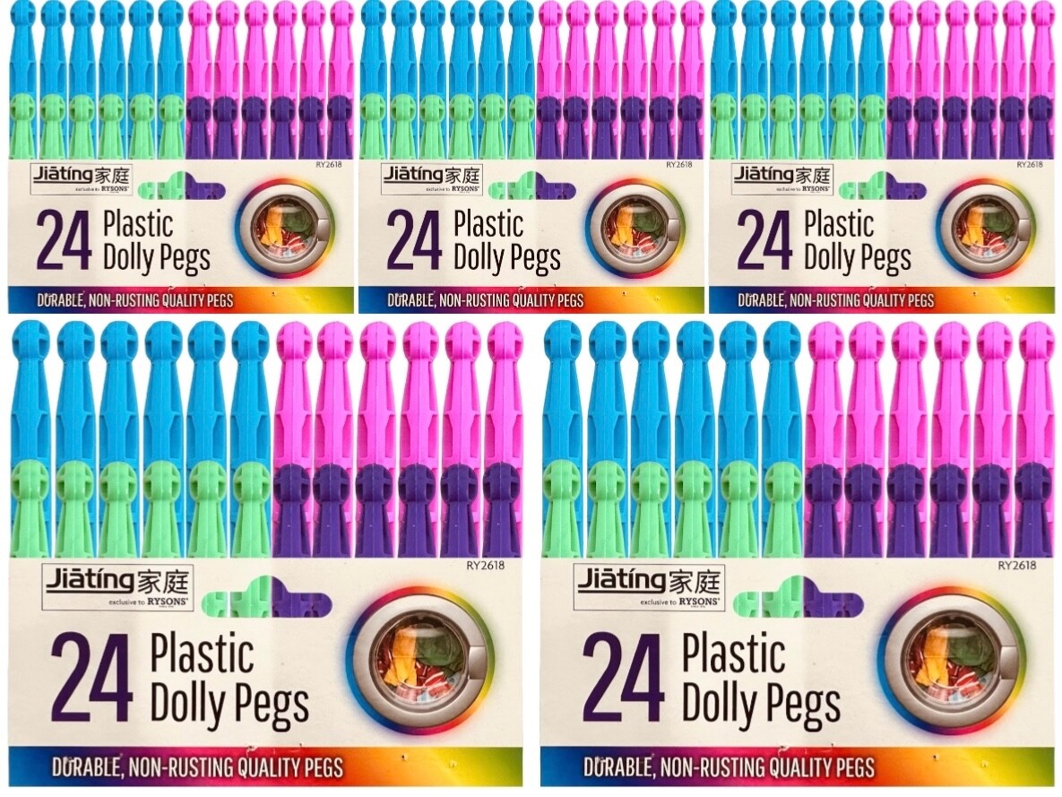 120 Super Strong Clothes Dolly Pegs  Clip Washing Line Airer Dry Line plastic