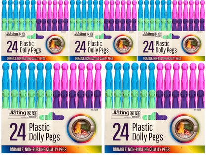 120 Super Strong Clothes Dolly Pegs  Clip Washing Line Airer Dry Line plastic