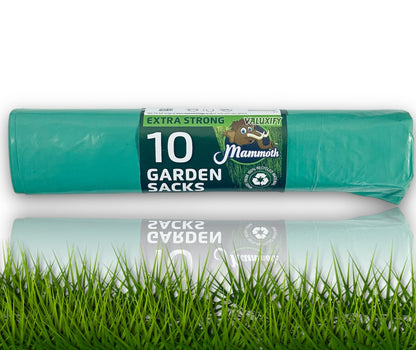 30 GARDEN WASTE SACKS BAGS STRONG LARGE HEAVY DUTY GREEN  RUBBISH BIN BAGS 80L