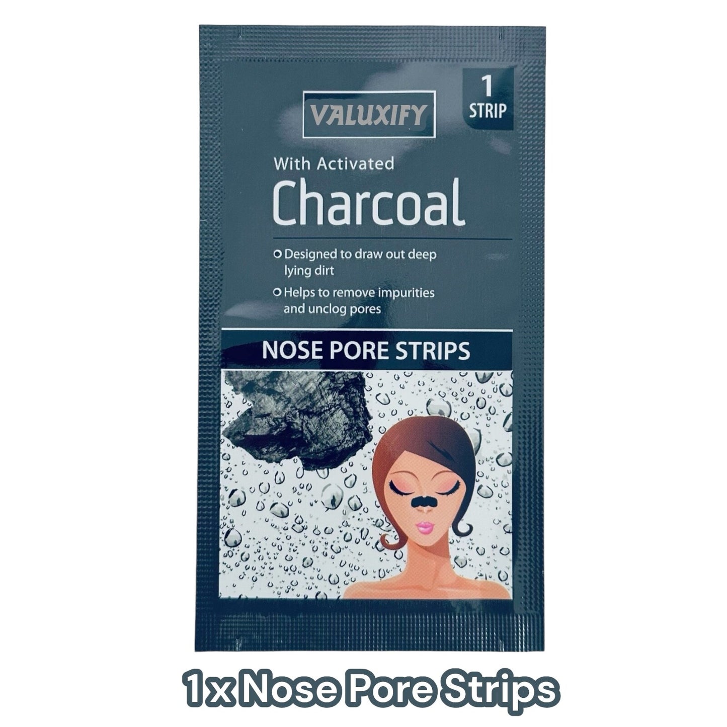 Nose Pore Strips Blackhead Removal Tea Tree Charcoal Deep Cleansing Unclog Pores