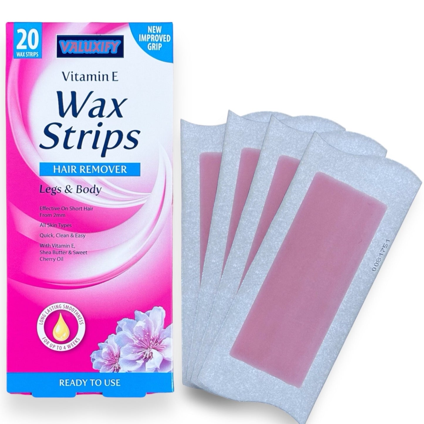 Wax Strips Waxing Leg and Body Bikini Vitamin E Beauty Formulas wax 80 Strips
