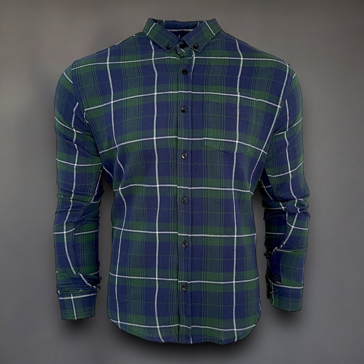 Mens Shirt Check Long Sleeve Regular Fit Men's Shirt Work Casual Formal  Shirt M