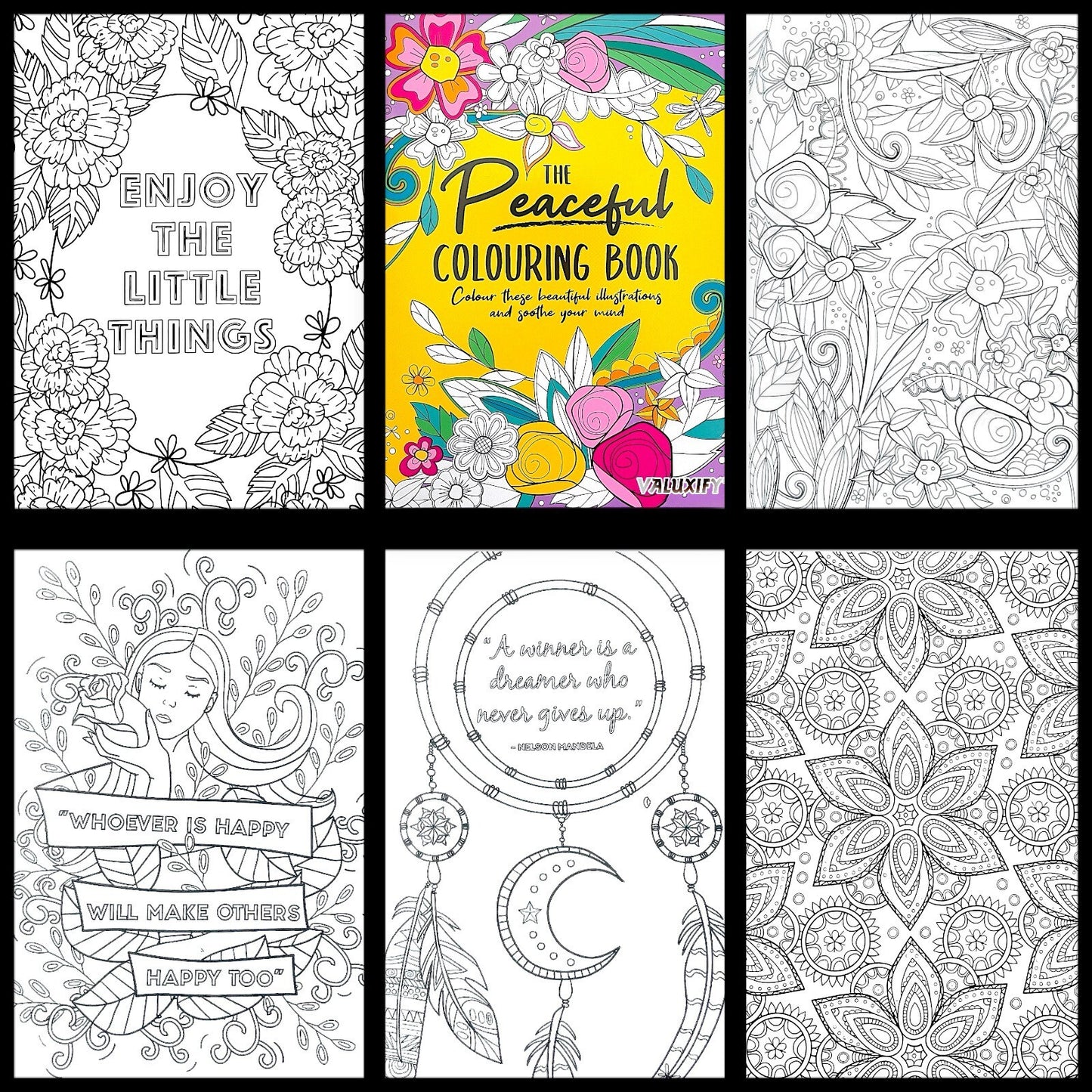 Adult & Teen Advanced Colouring Books – Stress Relief Art Therapy Patterns
