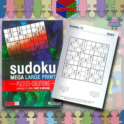 2 Mega Large Sudoku Puzzles Books