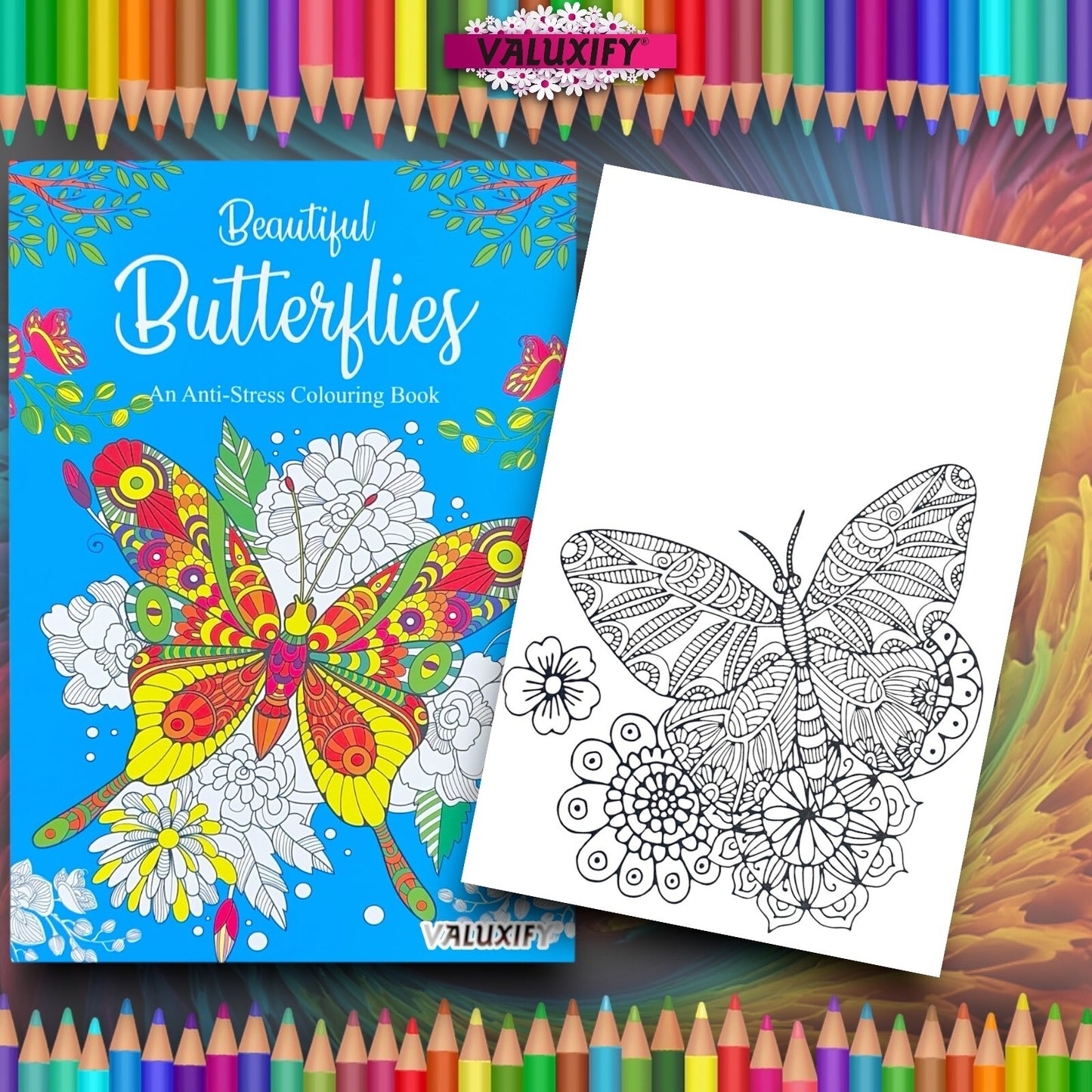 2 | Adult Colouring Books Mindfulness Relax Your Mind Colour Therapy Relaxing