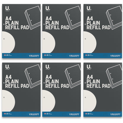 A4 Plain Notebook Refill Pad 100 Pages School Office Sketch Pad Pack 1 2 3 6