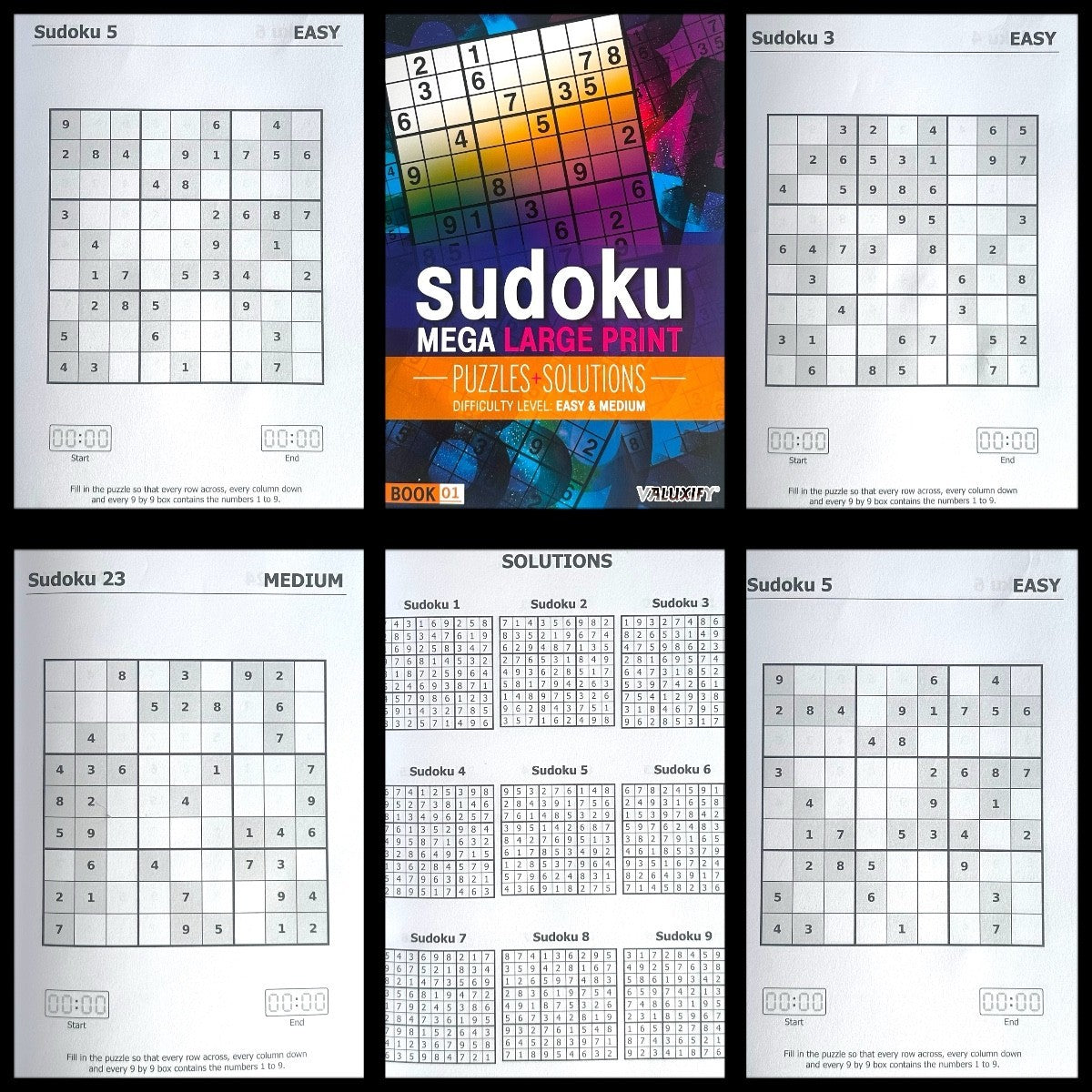 2 Mega Large Sudoku Puzzles Books