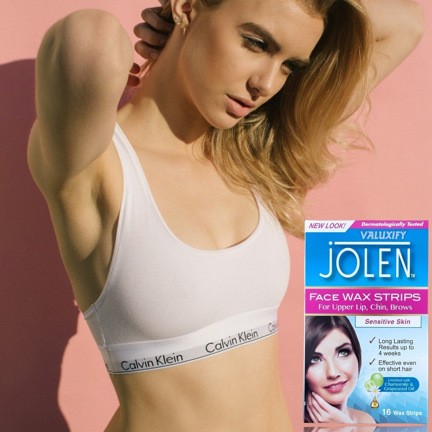 Jolen Face Facial Wax Strips Sensitive Skin Waxing Strips Face Wax Hair Removal