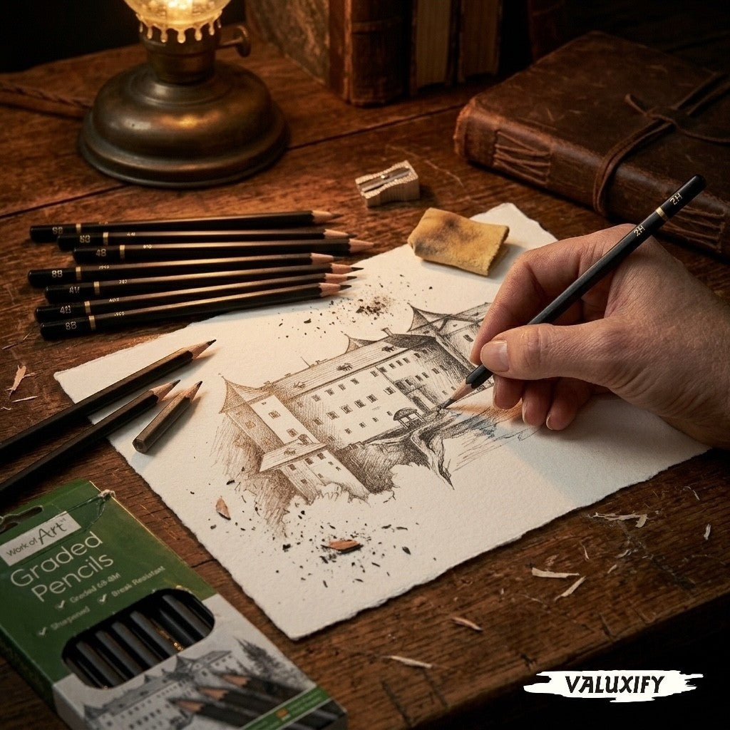 Sketching Pencils 12 Pack 6B-6H 2B 2H-8B  Charcoal Pencils Artist Set Art Craft
