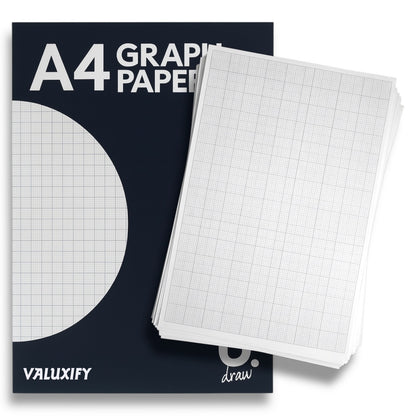 6x A4 Graph Paper Pads | 70 Pages 70gsm | Squared Maths, Science & Drawing Paper
