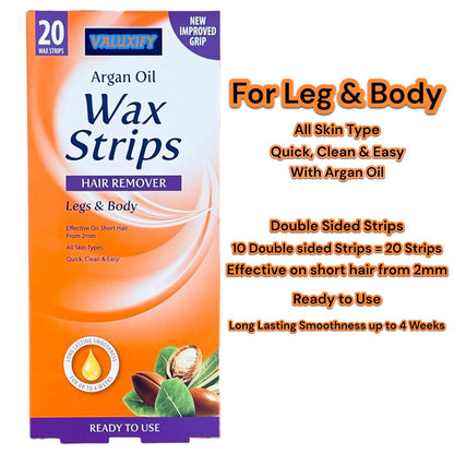 60 Beauty Formulas Leg and Bod Wax Strips  Waxing Wax Strip Argan Oil wax Strips