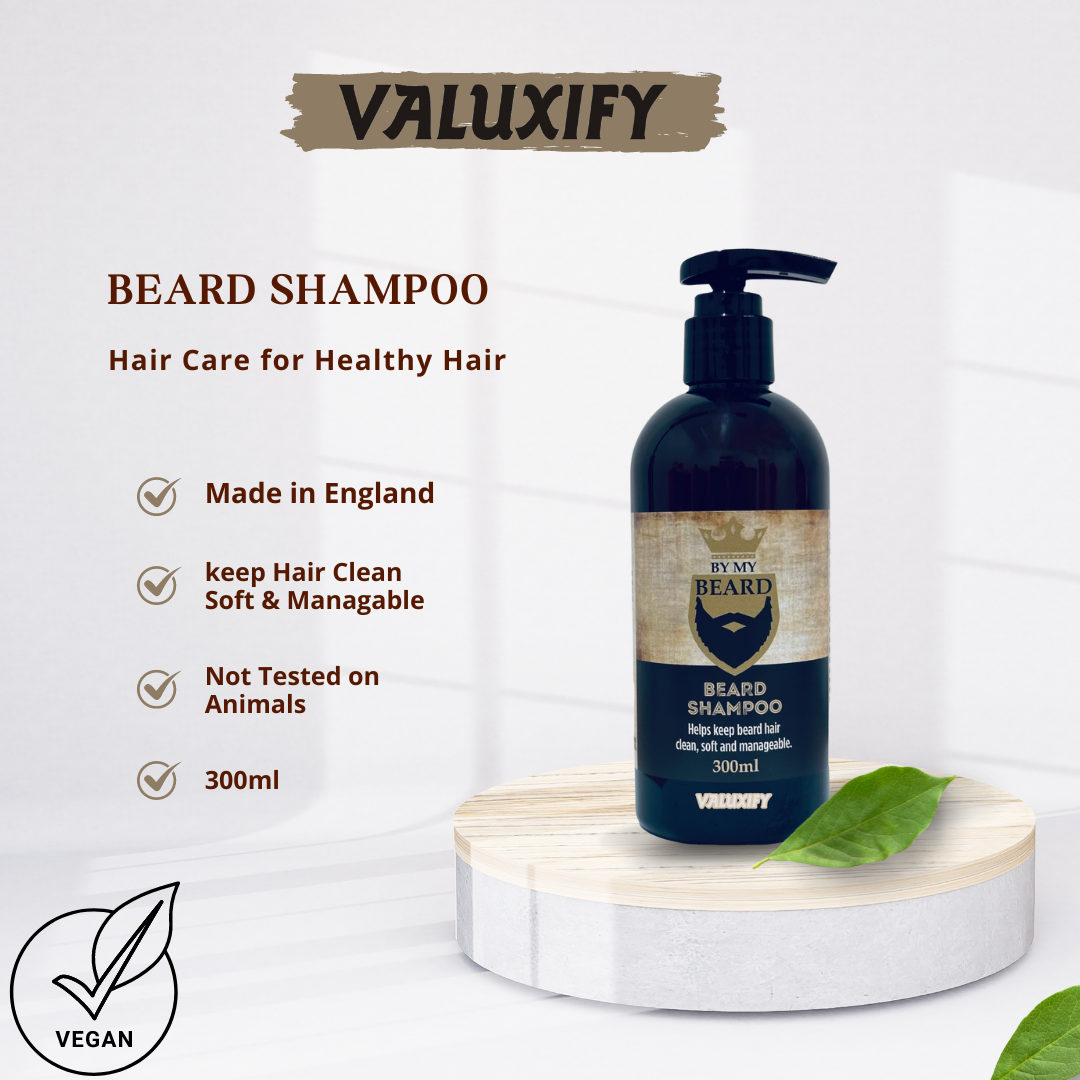 Men's Gent's Beard Grooming Kit Gift Set Shampoo Oil Wax Wooden Brush Comb Hair