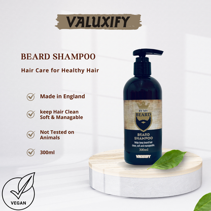 Men's Gent's Beard Grooming Kit Gift Set Shampoo Oil Wax Wooden Brush Comb Hair
