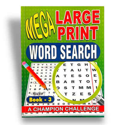 A4 Mega Puzzle Large Print Word Search Puzzle Book Books 120 BRAIN PUZZLES