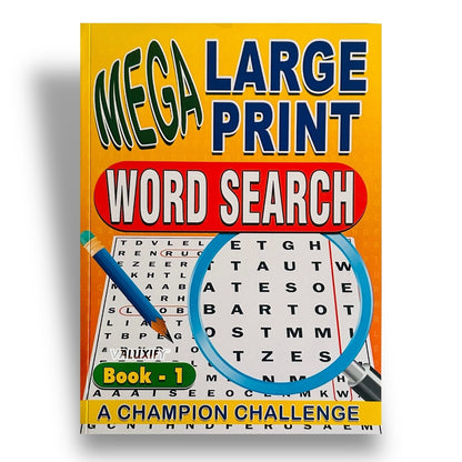 A4 Mega Puzzle Large Print Word Search Puzzle Book Books 120 BRAIN PUZZLES