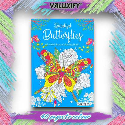 Adult Anti Stress Colouring Book Animals Birds Butterflies Jungle Ocean Colour