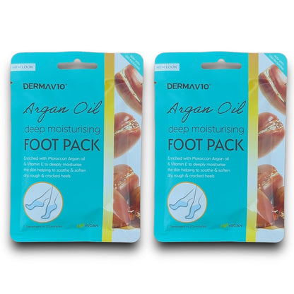 3x Argan Oil Derma Foot Socks Mask Baby Soft Feet Deep Moisturising Foot Pack