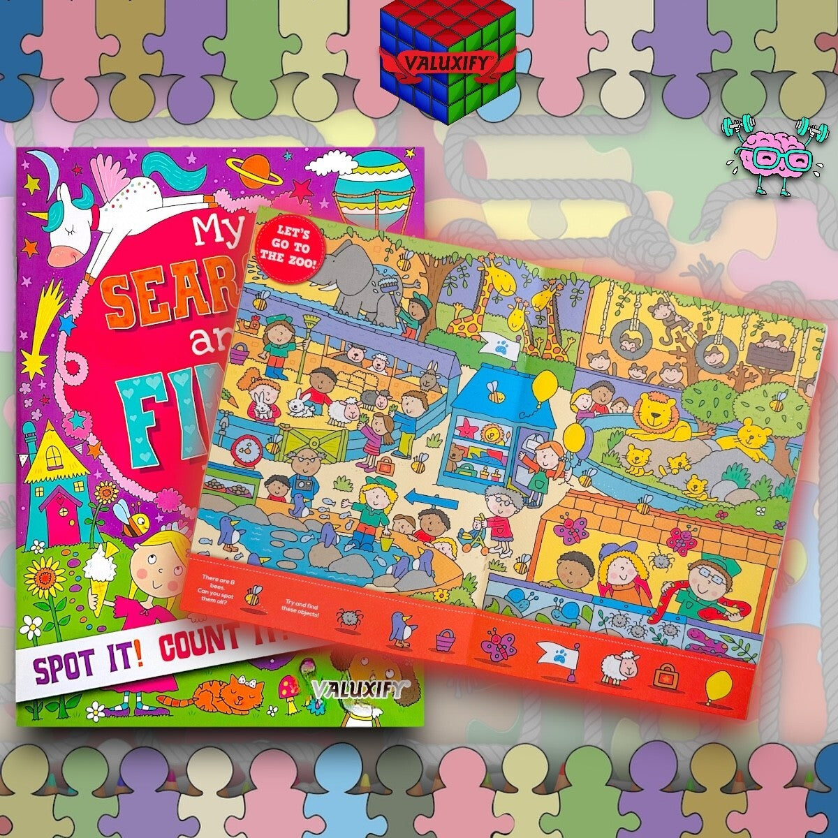 Search & Find  Kids Children Kids Activity Books My  Puzzles Fun 2 Books A4