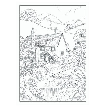 Colouring Book COUNTRY SCENES Advanced book Colour Therapy All Ages A4 size
