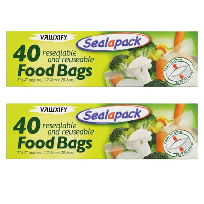 Resealable Food Bags Clear Reusable Storage Bags Freezer Sandwich Bags Strong