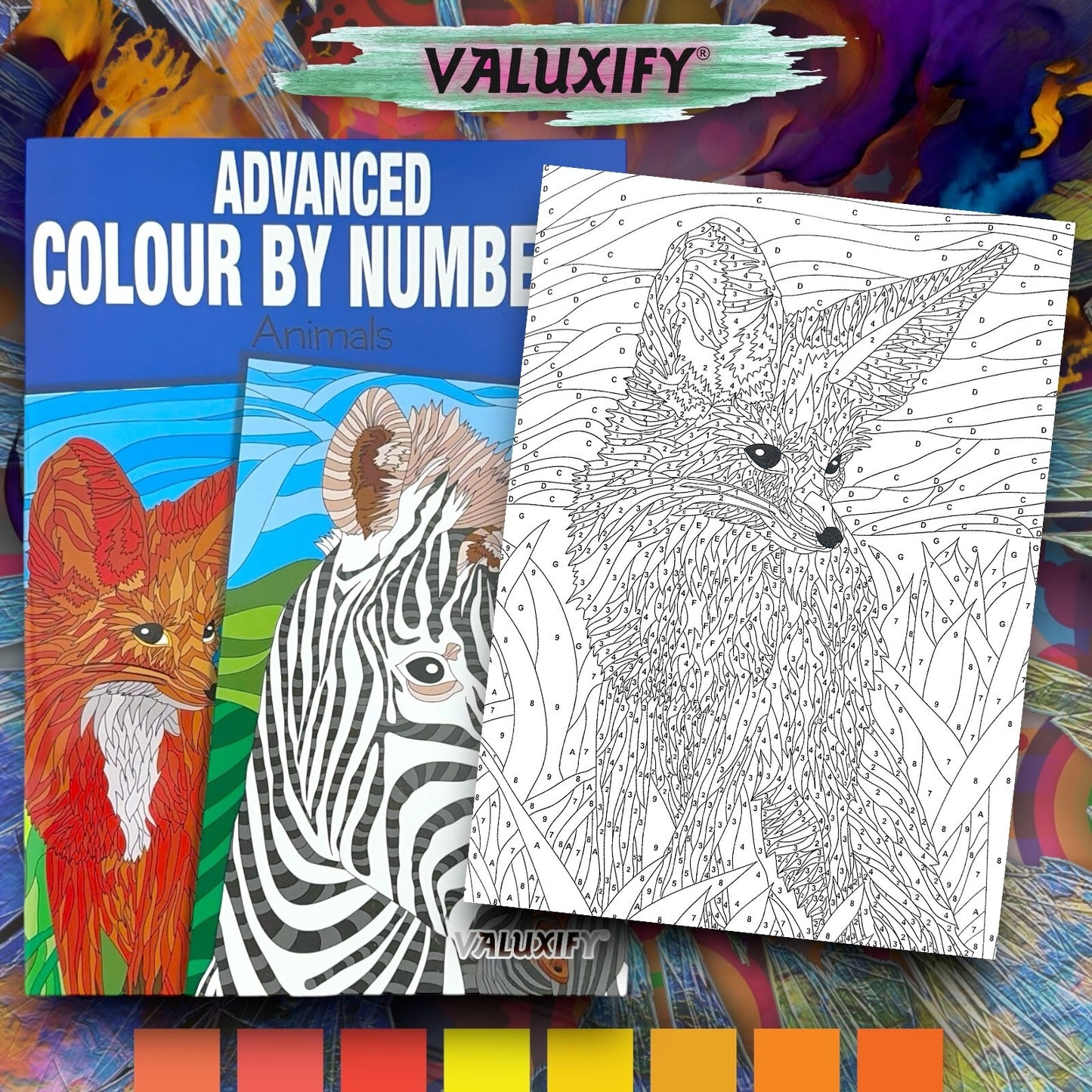 3X COLOUR BY NUMBERS ADULT COLOURING BOOKS ANTI-STRESS MIND RELAING COLOURS