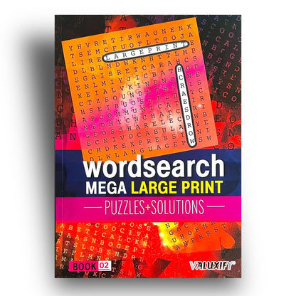 2 A4 Quiz Puzzle Mega Large Print Word Search Books Wordsearch Puzzle Book Adult