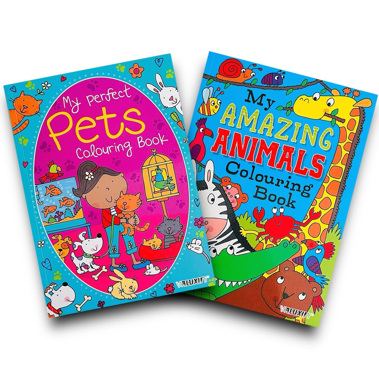 2 | Children's Kids Colouring Books | My Perfect Pets | Animals | White Paper