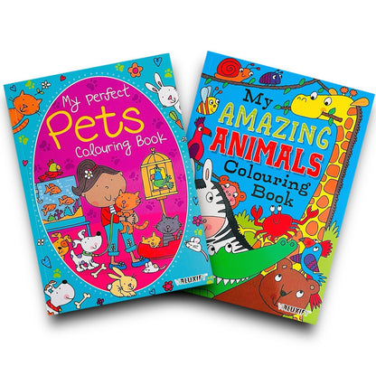 2 | Children's Kids Colouring Books | My Perfect Pets | Animals | White Paper