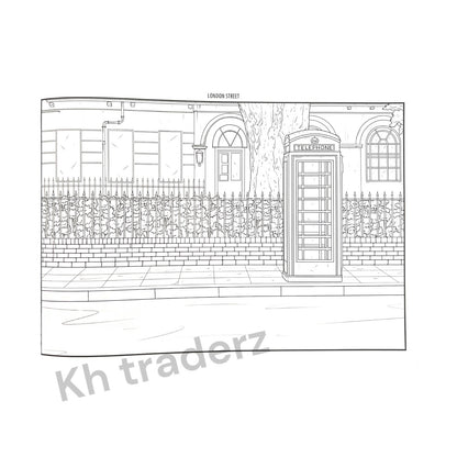Famous Places London Colouring Book