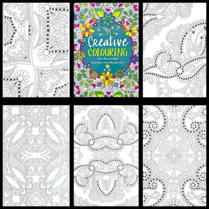 Adult Colouring Books Anti Stress Mind Relaxing Therapy Creative Peaceful Book
