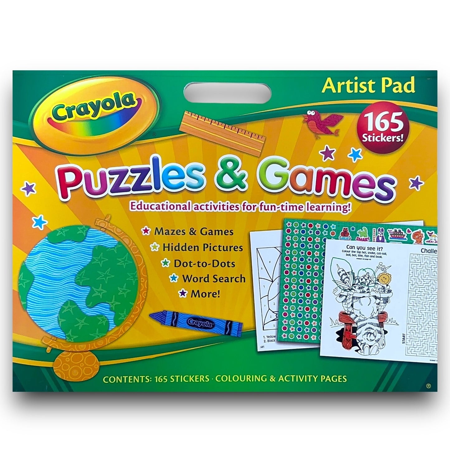 Crayola Artist Pad Puzzles Games & Stickers Colouring book Creative Set