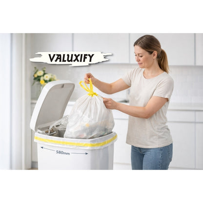 Mammoth Lemon Scented Bin Liners | 45 Bags Drawstring | 580 x 820mm | No Core