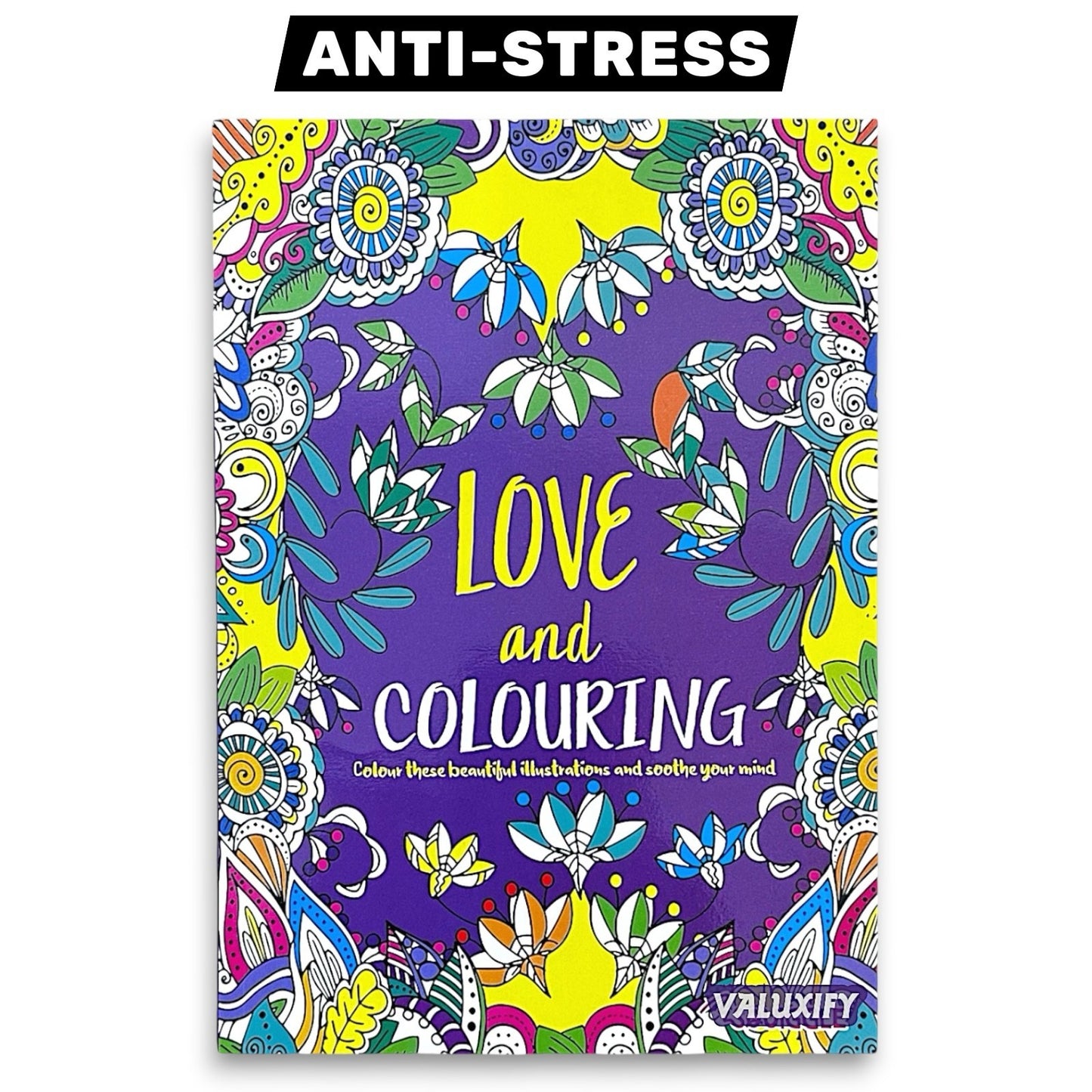 Adult Colouring Books Anti Stress Mind Relaxing Therapy Creative Peaceful Book