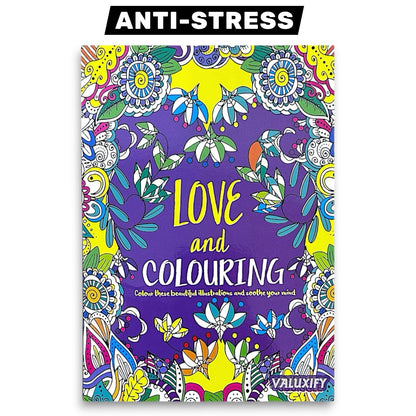 Adult Colouring Books Anti Stress Mind Relaxing Therapy Creative Peaceful Book