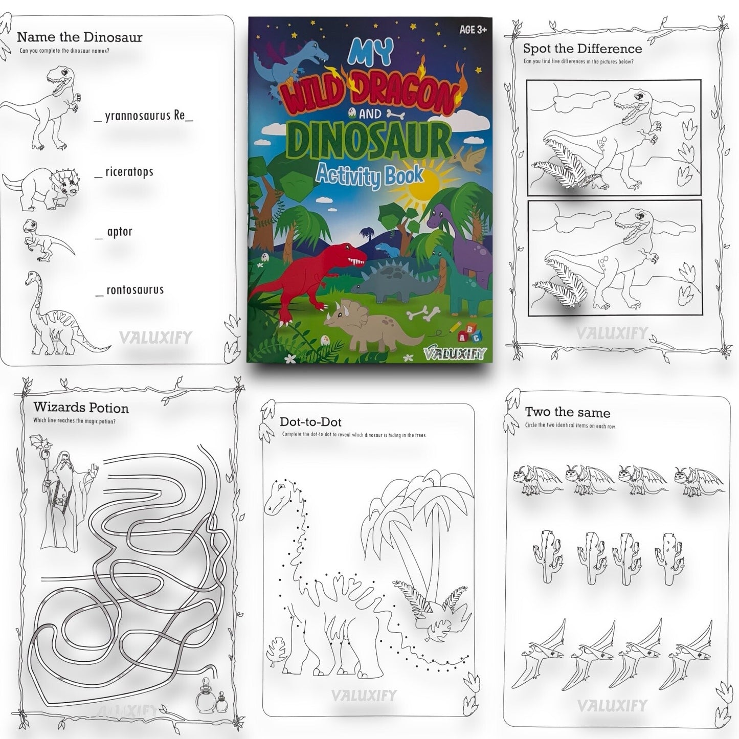 Kids Dinosaur & Dragon Activity Book