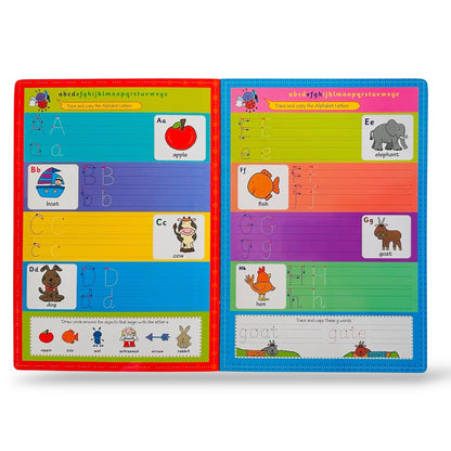 Kids Learning Books ABC Numbers Writing Reading Wipe Clean Pages Fast Shipping